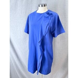 NWT Onitsuka Tiger x Andrea Pompilio Ruffle Dress Cobalt Blue M